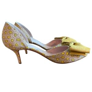 Red Valentino Daisy Bow Kitten Heels | Made in Italy | S/S 2012–2013 |